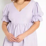 Eloquii New!  Tie Back Mini Dress Lavender Pastel‎ Lilac  18/20 Photo 0