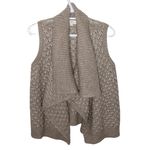 Ann Taylor Loft tan chunky knit shawl vest size S Photo 11