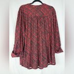 Cocomo Women's Red and Black Long Sleeve Blouse Size 3X Photo 2