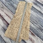 Aran Crafts 100% Wool Cable Knit Elegant Cream/Oatmeal Scarf Photo 3