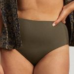Everlane Swim Bottom High Rise Hipster Beech Green S NWT Quick Dry Photo 0