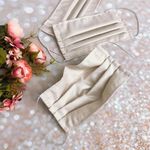 100% Supima Cotton Luxury Champagne Face Mask Tan Photo 1