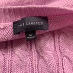 The Limited  Womens Medium Lilac Cable Knit Sweater With Floral Hem Photo 1