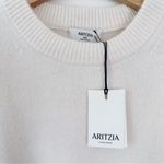 Aritzia NEW  Bare Cashmere Crew Sweater Whisper White Photo 5