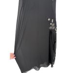 Linea Donatella NWT Black Floral Embroidered Lace Trim Midi Slip Dress Sz Large Photo 10