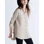 Madewell ✨ Flannel Oversized Ex-Boyfriend Sz XS Shirt in Mick Striped✨ Photo 1