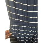 Banana Republic  Navy Blue Striped Short Sleeve Pocket Dress Women Sz S Photo 8