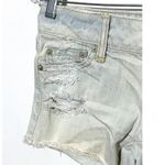 American Eagle  Jean Shorts Juniors 00 Cutoff Raw Hem Distressed Light Wash Y2K Photo 3