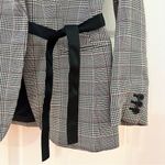 J.Crew  New Lady Glen Plaid Front Tie Blazer Jacket Gray Red Size 0 Photo 9