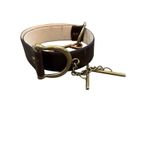 Michael Kors BROWN GENUINE LEATHER BELT Toggle HORSE BIT DESIGN Size L-XL Photo 10
