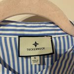 Tuckernuck Royal Shirt Dress in Blue Stripe Size Medium Photo 5