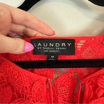 Laundry by Shelli Segal | Cherry Red Lace Sleeveless Top Blouse Size Medium Photo 2