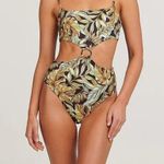 Charlie Holiday Devin One Piece Swimsuit Tropical Palm Swimwear Size Small Photo 6