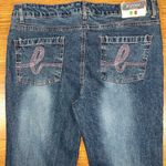 Funky Vintage 90s B. Cool Italian Made Bling Cuff Jeans! Blue Size 14 Photo 4