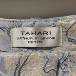 Tahari NWT  Floral Patterned Blazer and Pants Set Blue Size 8P Photo 7