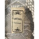 Vintage Concepts Cardigan Womens Size Small Lace Crochet Gray Kimono boho Photo 1