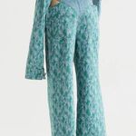 Urbanic Cutout Jacquard Jeans with Rhinestone Green Size 28 Photo 2