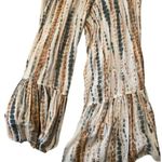 Free People  strapless multicolored cream green brown romper playsuit jumper Photo 5