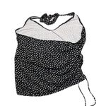 Lands' End Polka Dot Halter Swim Top Size 8 Black Photo 2