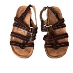 Naturalizer  “Every” Brown Strappy Comfort Sandals Women’s 7.5M | Leather Sling Photo 3