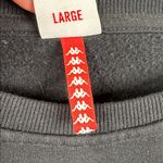 Kappa  Sweatshirt Womens Large Black Logo Cropped Long Sleeve Streetwear Top Photo 5