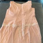 Women’s Pink Chiffon Dress Floral Detail ZipUpBack Matching Jacket Size 24W/26W Photo 13