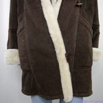 wilson's leather Wilsons penny lane suede shearling lining brown leather coat/jacket, siz…‎ Photo 6