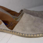 Verbenas Espadrilles Suede Leather Closed Toe Minimalist Luxury Shoes Size 40 Gray Photo 0