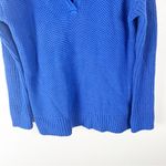 Ralph Lauren LAUREN  Blue Waffle Knit Long Sleeves V-Neck Sweater, Size Small Photo 6