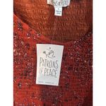 Patrons of Peace Red Fall Floral Smocked Square Neck Tiered Mini Dress Size S Photo 4