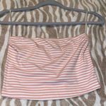 SheIn Pink And White Striped Strapless Top Photo 0