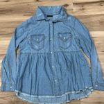 VICI  Myres Cotton Chambray Babydoll Top Women’s Small Photo 1
