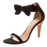 Ulla Johnson  Thecia Suede Noir Black Bow Single Strap Heels Size EU 40 US‎ 10 Photo 0
