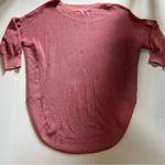 EXPRESS puffy short sleeve round hem sweater size xs dusty rose/ pink color. Photo 3