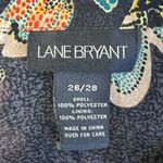 Lane Bryant  Blouse Womens 26/28 Black Sheer 3/4 Button Boho Floral Cottagecore Photo 3