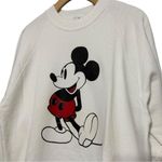 Jerzees Vintage 1980’s  Mickey Mouse Uni-Sex XL White Shoes Pullover Sweatshirt Photo 1