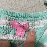 Stoney Clover Lane  X Target Green & White Striped Crop Top S Tie Shoulder Beachy Photo 4