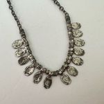 Bohemian antique silver tone vintage disc necklace Photo 3