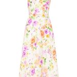 Favorite Daughter The Halting Traffic Dress Oahu Watercolor White Size 16 Photo 3