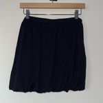 Calypso St. Barth Calypso Black Bubble Hem Mini Skirt XS Stretchy Pleated Modal Photo 7