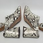 Chase and Chloe  Fame 1 Snakeskin Slingback Chunky Heels Pointed Toe Mules Sz 8.5 Photo 10