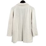 J.Crew Women’s Sweater Blazer Ivory Cotton Merino Wool Blend Open Front Size L Photo 3