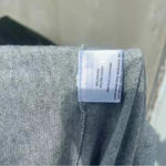 Eileen Fisher  Silver/ Gray Metallic Oversized Short Sleeve Knit Top Size Large Photo 4