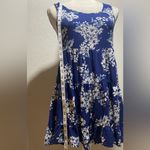 En Crême En Creme Blue Floral Mini Dress Lace Sz S Photo 7