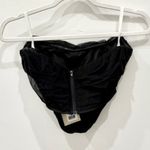 superdown  Savannah Strapless Ruched Mesh Cropped Corset Top Black Women's Size S Photo 2