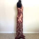Anthropologie  Finders Keepers Spectral Burgundy Lace Maxi Dress Size XS Photo 5