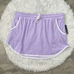 No Boundaries NWT.  terry cloth skirt with pockets. Lilac, white piping. Size 19 Photo 4