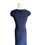 Mac Duggal leena x - NWT Navy V-Neck Ruched Jersey Gown Sz 6 Photo 6