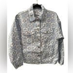 Forever 21  Checked Floral Denim Jacket Oversized Small Photo 3