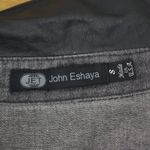 Jet John Eshaya Snap Button Leather Trim USA Made Shirt Small Black Photo 1